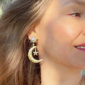 Gold Celestial Earrings